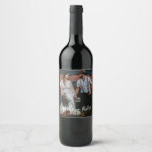 Modern Weddenschap Foto Wine Label Wijn Etiket (Voorkant)