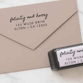 Modern Weddenschap | Manuscript met meerdere namen Zelfinktende Stempel