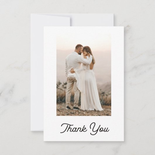 Modern Weddenschap Monogram Bedankt 4 Foto Collage (Voorkant)