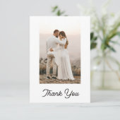 Modern Weddenschap Monogram Bedankt 4 Foto Collage (Staand voorkant)