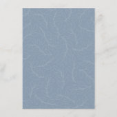 Modern Weddenschap Reception Dusty Blue Pattern Informatiekaartje (Achterkant)