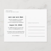 Modern Weddenschap Uitstel Foto slaat de datum op Aankondigingskaart (Achterkant)