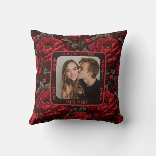 Modern Wedding 20Th Anniversary Throw Pillow  Kussen (Achterkant)
