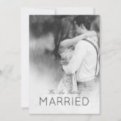 Modern Wedding 2 Foto Elegant Black en White Kaart (Voorkant)