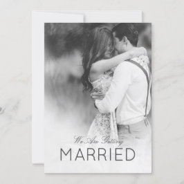 Modern Wedding 2 Foto Elegant Black en White Kaart