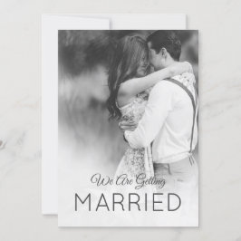 Modern Wedding 2 Foto Elegant Black White Kaart