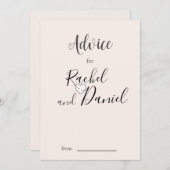 Modern Wedding Advieskaart (Voorkant / Achterkant)