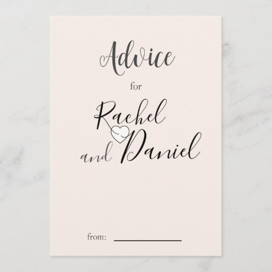 Modern Wedding Advieskaart (Voorkant)