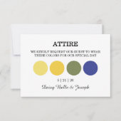 Modern Wedding Attire Dress Code Enclosure Card Kaart (Voorkant)
