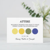 Modern Wedding Attire Dress Code Enclosure Card Kaart (Staand voorkant)