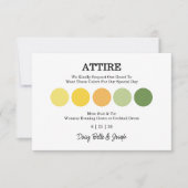 Modern Wedding Attire Dress Code Enclosure Card Kaart (Voorkant)