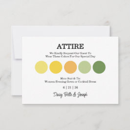 Modern Wedding Attire Dress Code Enclosure Card Kaart
