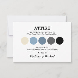 Modern Wedding Attire Dress Code Enclosure Card Kaart