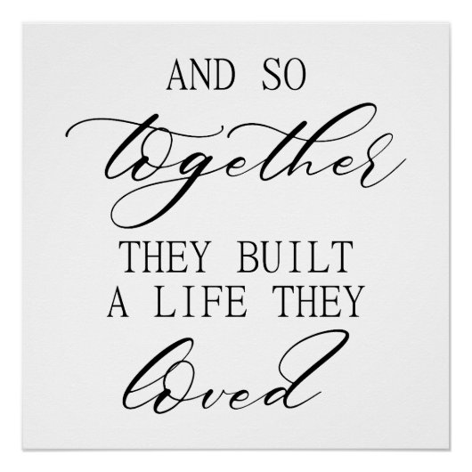 Modern Wedding Backdrop – Wedding Sign & Backdrop Perfect Poster (Voorkant)