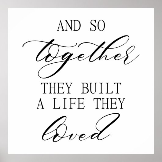 Modern Wedding Backdrop – Wedding Sign & Backdrop Poster (Voorkant)