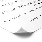 Modern Wedding Bar Menu Minimalist Wedding Drink Poster (Hoek)