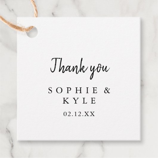 Modern Wedding Bedankjes Labels (Voorkant)