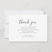 Modern Wedding  Bedankkaart (Voorkant)