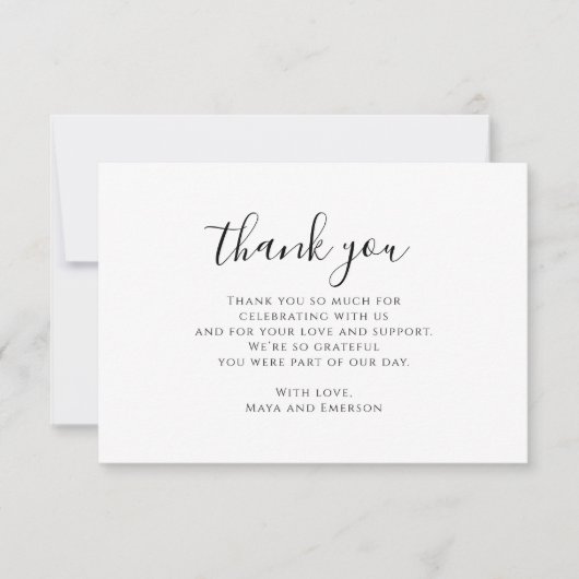 Modern Wedding  Bedankkaart (Voorkant)