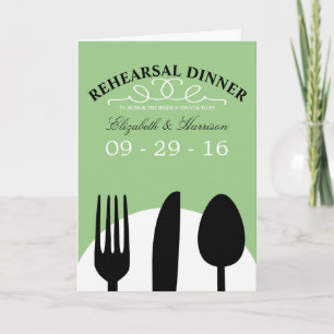 Modern Wedding Black Cutlery Rehearsal Dinner