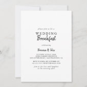 Modern Wedding Breakfast Kaart (Voorkant)