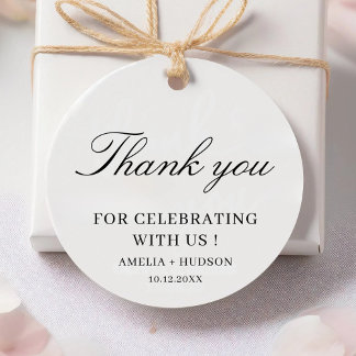 Modern Wedding Bridal Shower Baby Shower Thank You Bedankjes Labels
