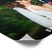 Modern Wedding Bride en Groom Foto Names Poster (Hoek)