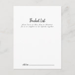 Modern Wedding Bucket List Kaarten<br><div class="desc">Deze moderne bruiloft bucket list kaarten zijn de perfecte activiteit voor een rustieke bruiloft receptie of vrijgezellenfeest. Het eenvoudige en elegante ontwerp heeft klassieke en fancy scripttypografie in zwart-wit. Verander de formulering om aan te passen aan elke levensevenement. Bucket list teken wordt apart verkocht.</div>