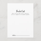 Modern Wedding Bucket List Kaarten (Voorkant)