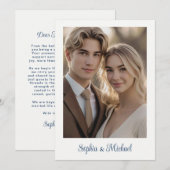 Modern Wedding Card Thank You Card Photo  Bedankkaart (Voorkant / Achterkant)