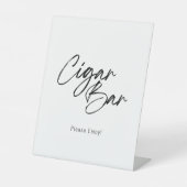 Modern Wedding Cigar Bar Pedestal Sign Reclamebord Met Voetstuk (Voorkant)