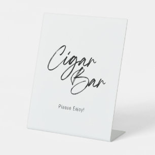 Modern Wedding Cigar Bar Pedestal Sign Reclamebord Met Voetstuk