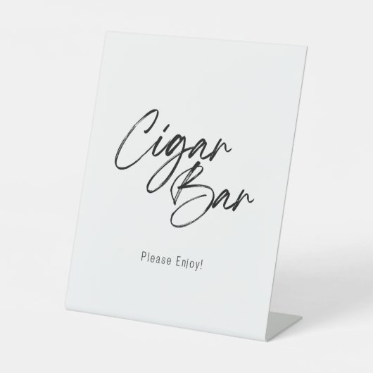 Modern Wedding Cigar Bar Pedestal Sign Reclamebord Met Voetstuk (Voorkant)