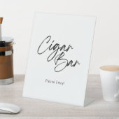 Modern Wedding Cigar Bar Pedestal Sign Reclamebord Met Voetstuk (Insitu)