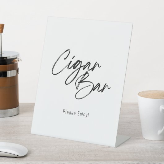 Modern Wedding Cigar Bar Pedestal Sign Reclamebord Met Voetstuk (Insitu)
