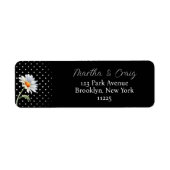 Modern Wedding Daisy Return Address Label (Voorkant)