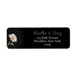 Modern Wedding Daisy Return Address Label