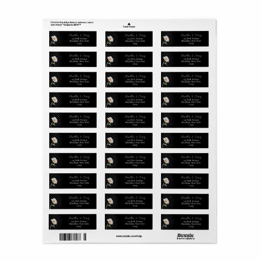 Modern Wedding Daisy Return Address Label (Full Sheet)