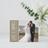 MODERN WEDDING DANK U POSTKAART (Staand voorkant)