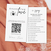 Modern Wedding Deel de liefde QR CODE Informatiekaartje