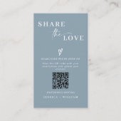 Modern Wedding Deel de liefde QR Code Informatiekaartje (Voorkant)