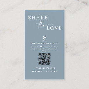 Modern Wedding Deel de liefde QR Code Informatiekaartje