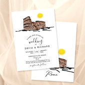 Modern Wedding Destination Rome Italy Colosseum Kaart