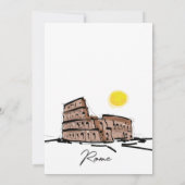 Modern Wedding Destination Rome Italy Colosseum Kaart (Achterkant)