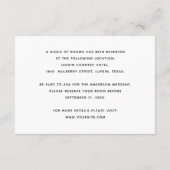 Modern Wedding Details | Minimalist Black & White Informatiekaartje (Achterkant)