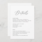 Modern Wedding Details Routebeschrijving RSVP Sjab Kaart (Voorkant / Achterkant)