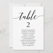 Modern Wedding Dinner Guest Setting Grafiek Kaart (Voorkant)