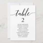 Modern Wedding Dinner Guest Setting Grafiek Kaart (Achterkant)