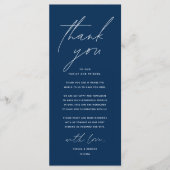 Modern Wedding Dinner Place Setting Thank You Card Programmakaart (Voorkant)