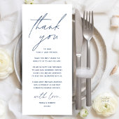 Modern Wedding Dinner Place Setting Thank You Card Programmakaart